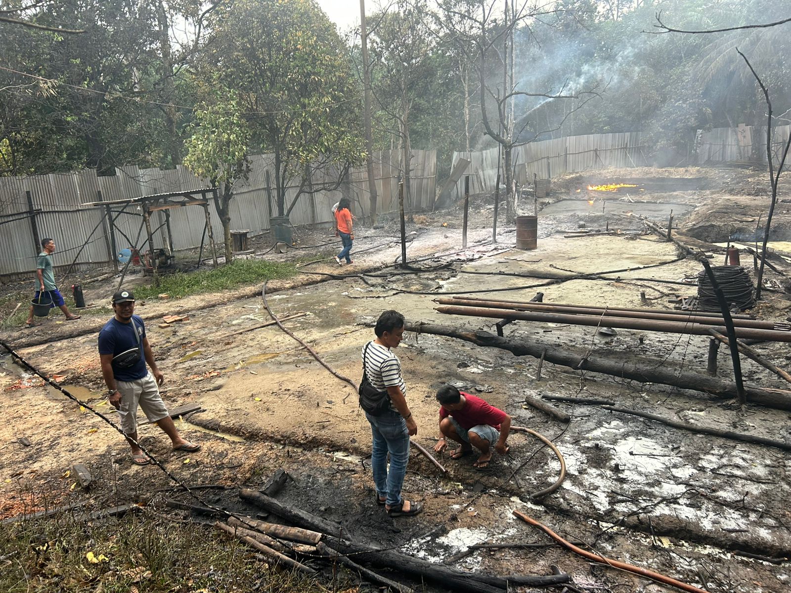 Sumur Minyak Ilegal di Bayung Lencir Terbakar, Lima Orang Alami Luka Bakar