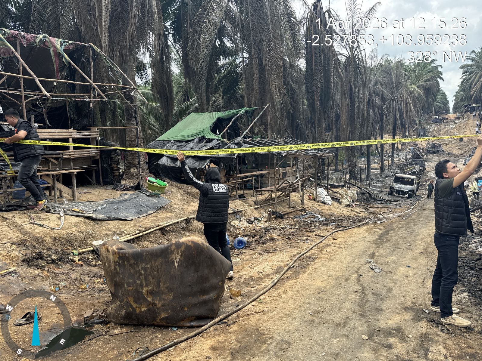 Kebakaran Sumur Minyak Ilegal di 4,2 Hektar Lahan Perusahaan, Polisi Kantongi Nama Pemilik Sumur